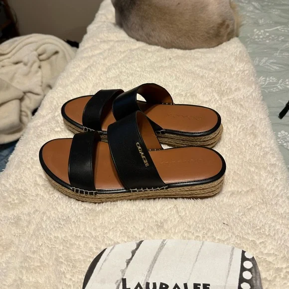 Coach Black Slide Sandals - Picture 4 of 7